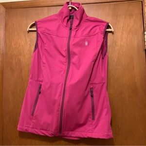 Women's Pink Sleeveless Vest M Zip Softshell Little Donkey Andy